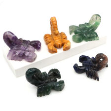 46mm Scorpion Statue Natural Stones Healing Crystal Animals Figurines Home Decor picture