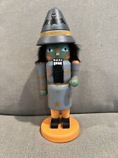 Vintage Halloween Nutcracker Witch Green Face 10” picture
