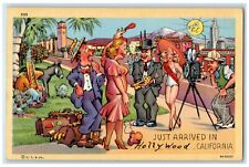 c1930's Man Camera Taking Photo Just Arrived In Hollywood California CA Postcard picture