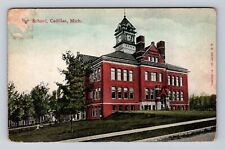 Cadillac MI-Michigan, Cadillac High School, Vintage Souvenir Postcard picture