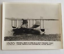 Curtiss Seagull Flying Boat 1920 Original 1940s Press Photo 8 x 10 Aviation picture