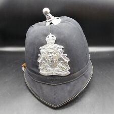 Vintage Leicester Police English Bobby Helmet / Police Hat 1970's England UK picture