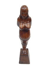 Because Of You Plastic Woman Pregnant Wood Style Statue Gag Gift Old Stock NEW picture