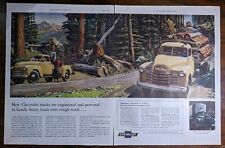 Chevrolet Logging Truck 2-Page Saturday Evening Post Vintage Folio Print Ad picture