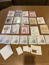 Vintage Thank You Greeting Card Lot Unused Notes. 21 Cards Smoke Free picture