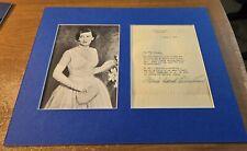 First Lady Mamie Doud Eisenhower Authentic Hand Signed Letter & Photo Display picture