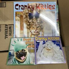 Lot Of 3 Brownytrout , 2024 Wall Calendar Cranky Kittens 1 Sm,1lg dogs Gone Wild picture