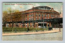 Boston MA-Massachusetts, Sullivan Square Terminal Station Vintage Postcard picture