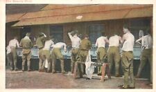 Vintage Postcard The Beauty Shop Military Armies Washing Their Faces Illustrated picture