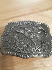 VINTAGE 1986 HESSTON NATIONAL FINALS RODEO BELT BUCKLE FRED FELLOWS SEALED  picture