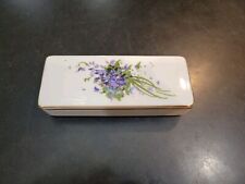 Vintage Bonwit Teller Floral Trinket Porcelain Box - Made in Japan picture