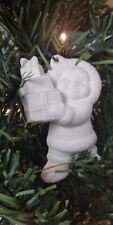 Eskimo w/ gifts ceramic bisque ready to paint Christmas ornament S 347 picture