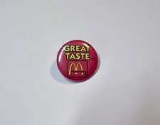 Vintage 1984 Red Great Taste Pinback Button New Old Stock (NOS) picture