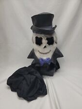 Vintage Easter Unlimited Skull Mask RIP Grim Reaper Skull With Top Hat and Cape picture