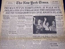 1948 JUL 15 NEW YORK TIMES - TRUMAN PUT IN NOMINATION, 35 WALKOUT - NT 156 picture