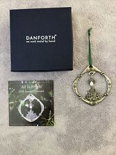 Handcrafted Danforth Pewter Christmas Ornament 2021 All Is Bright VT Keepsake picture