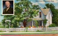 Postcard - Dwight D. Eisenhower Birthplace Denison, Texas, Posted 1950's picture