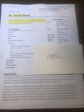 American Psychiatrist And Author The Road Less Traveled M. Scott Beck Signs X142 picture
