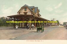 Central Railroad of New Jersey Red Bank NJ station REPRODUCTION from postcard picture