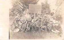 1912 RPPC HT Cushman Mfg. Co. Military Band N. Bennington VT Boys Costume Party picture
