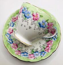 EB Foley Fine Deco Pastel Floral Primrose Cup & Saucer; Vintage England Teacup picture