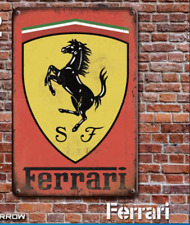 Tinplate signboard Ferrari Ferrari Scuderia garage American japan F/S picture