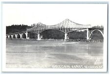 c1940's Coos Bay Bridge Oregon Coastway Highway RPPC Photo Vintage Postcard picture