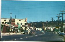 View of Shops And Vintage Cars Along The Road In Vista, California Postcard picture