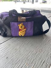 Vintage Winnie the Pooh Purple & Black Duffle Travel Bag picture
