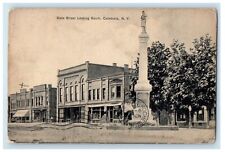 1908 State Street View Statue Looking South Caledonia New York NY Postcard picture