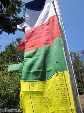 USA Seller Tibetan Buddhist VERTICAL Banner Pole Prayer Flags Darchor 75X19