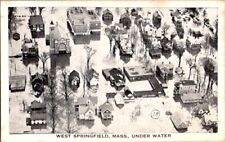 Vintage Postcard West Springfield Under Water 1936 Flood MA Massachusetts   M668 picture