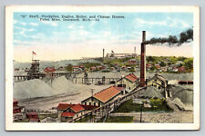 Ironwood Michigan Pabst Iron Mine Aerial View MI Postcard picture