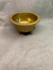 VINTAGE SOLID BRASS FOOTED BOWL PRESENTATION CIRCA 1961 MILITARY WIVES CLUB picture