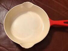 Vintage Griswold Cast Iron Skillet #4 Red Cream Enamel #702 Erie PA picture