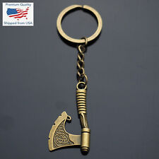 Viking Axe Battle Ax Warrior War Key Chain Pendant Keychain Gift - Bronze Color picture