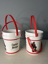 Captain Morgan Plastic Mini 5 inch Buckets w/ Handles Set of 4 party beach pool picture