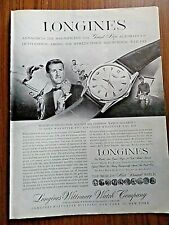 1958 Longines Wittnauer Watch Ad Skiing Golfing Bowling Sailing Themes for 1959 picture