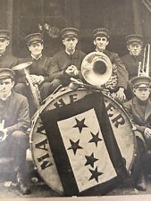 Great Antique Photo of A Marching Band  Manchester Vermont Early 20thc  picture