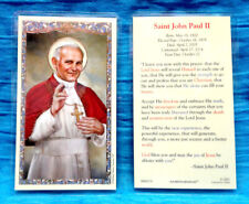 Saint Pope John Paul II LAMINATED Holy Card GILDED GOLD Beatified May 1, 2011 picture