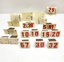 LOT Vintage Grocery Store Shelf Price Tags Plastic Metal Interchangeable Numbers picture