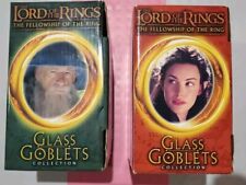 Vintage 2001 Burger King Lord Of The Rings Gandalf Arwen Light Up Glass Goblets picture