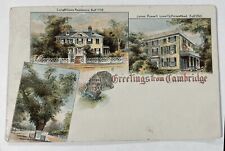 Greetings From Cambridge,MA Middlesex County Massachusetts American Souvenir Co. picture