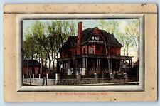 Princeton Minnesota Postcard T. H. Caley Residence Exterior View Building 1910 picture