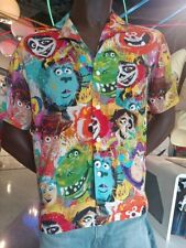 Disney Parks Pixar Character Watercolor Adult Large Button Up Shirt 3XL RARE picture