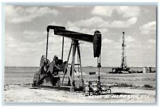 c1960's Oil Wells Machinery Digging Scene McPherson Kansas KS Unposted Postcard picture