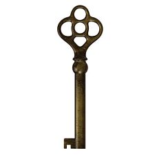 KY-3 Hollow Barrel Antique Brass Replacement Skeleton Key for Grandfather Clo... picture