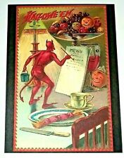 * Halloween * Postcard: Devil's Halloween Menu Vintage Image~Reproduction  picture