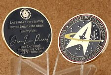 2” Captain Jean Luc Picard USS Enterprise Challenge Coin Star Trek TNG Starfleet picture