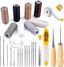 30 Pieces Leather Sewing Kit Leather Sewing Upholstery Repair Kit with 8 Col picture